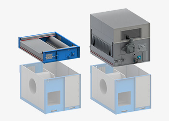NEWtainer® Modul+ Spannstation Produktübergabemodul Abluftventilator